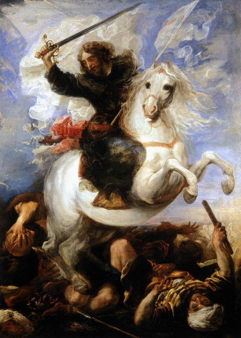 ¿Cómo se llama el caballo blanco de Santiago?