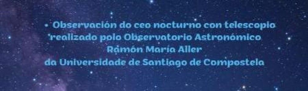 Observación do ceo nocturno con telescopio